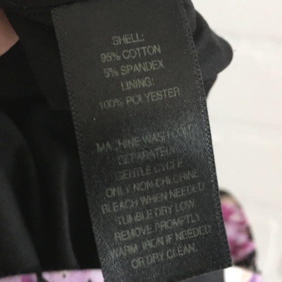 White House|Black Market Skirt Lilac Hydrangea Black Cream Pleated Coquette Sz 4 - Picture 12 of 13